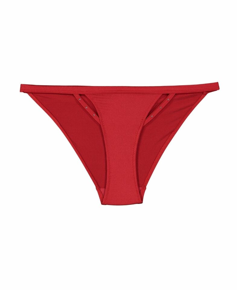 NBB Taş Yapıştırma Dekolte Şerit Detaylı Push-up Sütyen Takım -4011 Kırmızı - 80B