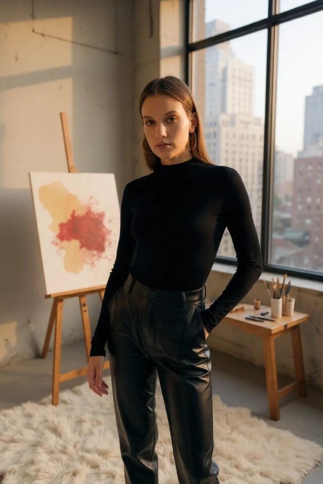 Kadın Siyah Parmak Detaylı Esnek Uzun Kollu Body Kadın Siyah Parmak Detaylı Esnek Uzun Kollu Body