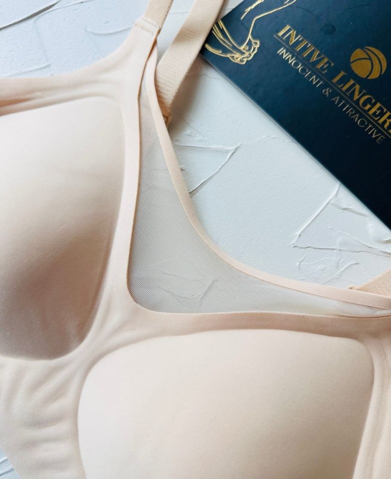 Audrey Önü Esnek File Detaylı Hafif Destekli Balensiz Dikişsiz İz Belli Etmez Kopçalı Sütyen Ten Rengi - 95B