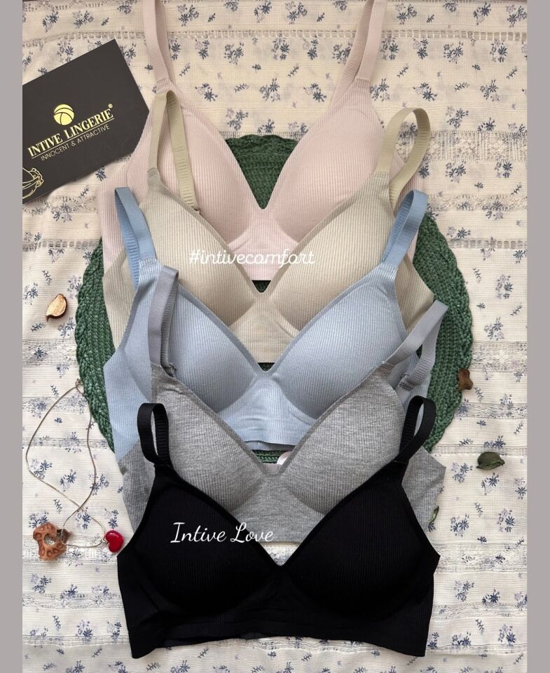 SoftEase V Yaka Balensiz Dikişsiz Lazer Kesim Rahat Soft Kumaştan Fitilli Kopçalı Sütyen Siyah - L