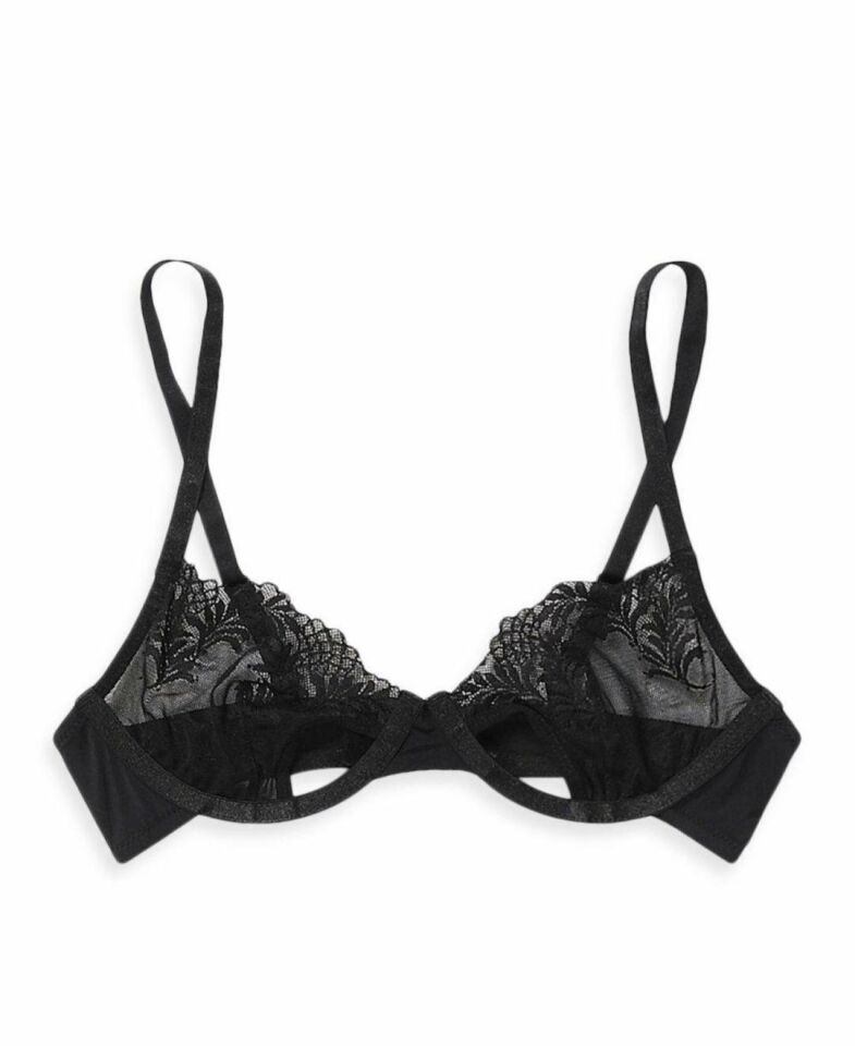 Kadın Siyah Dekolte Detatlı Dantelli Seksi Sütyen (Limited) Siyah - 85