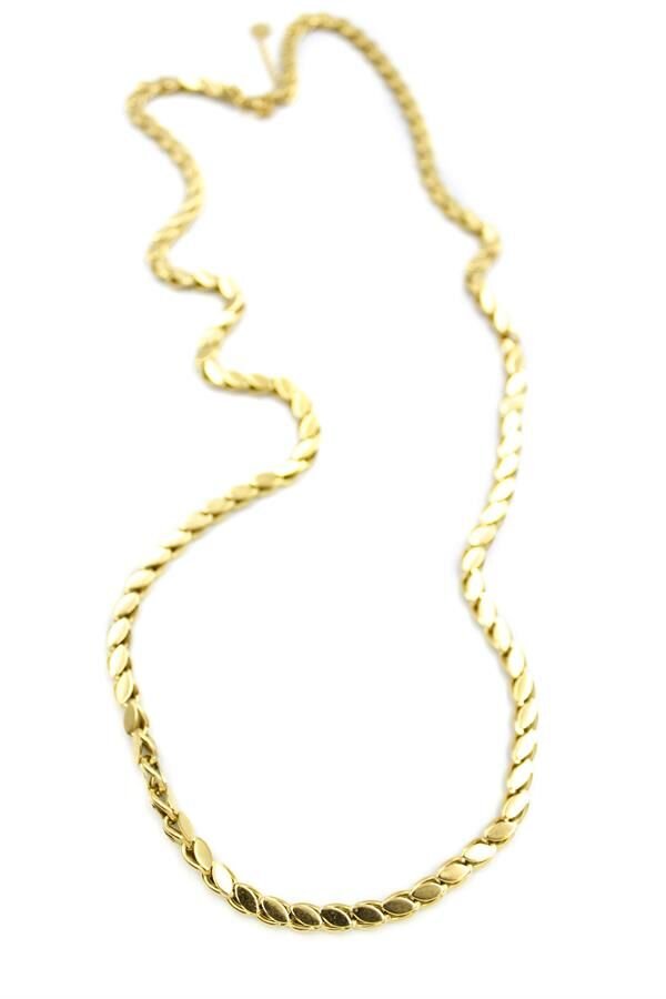 İnce Arpa Zincir Kolye(60 cm) - Altın Altın