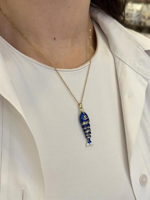 Balık Kolye - Mavi Mavi