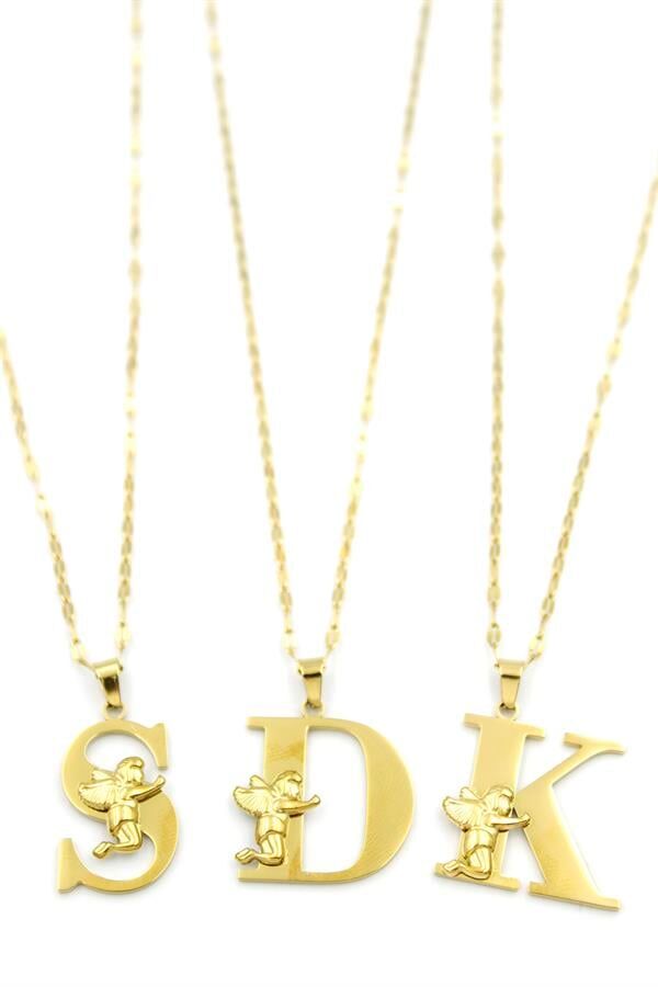 24'lü Harf Kolye - Altın Altın