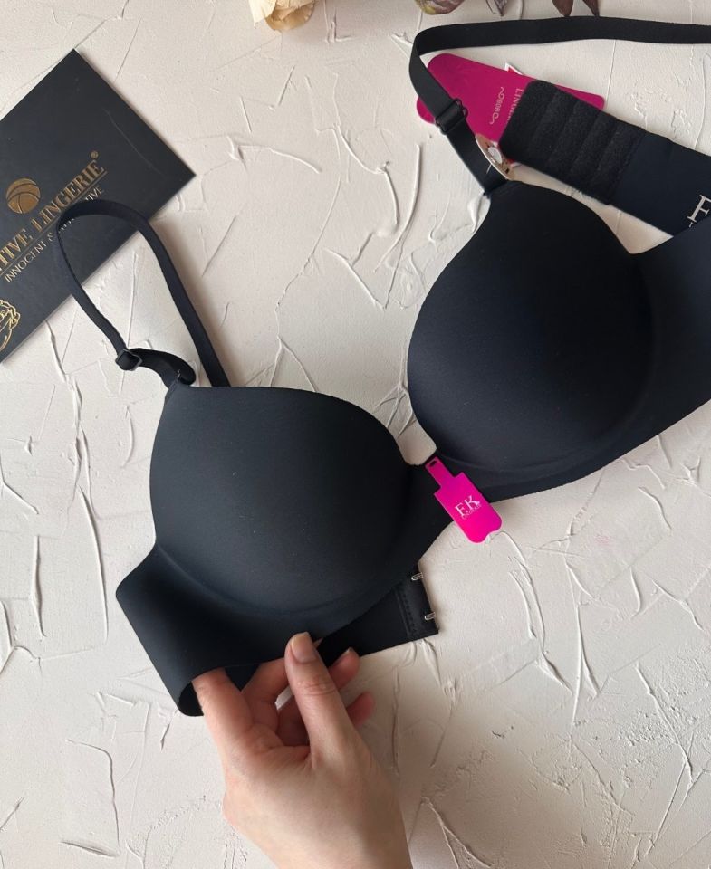 Intive Lazer Kesim Dikişsiz Hafif Destekli İz Yapmaz Balenli İnce Askılı Sütyen Siyah - 85B