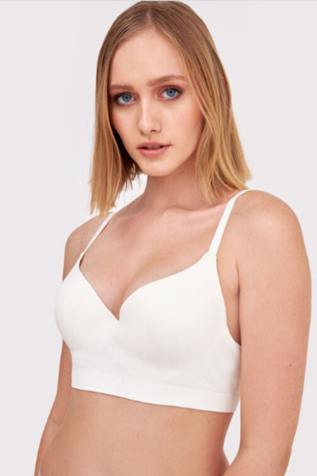 Kadın Balenli Double Push Up Dikişsiz Günlük Kullanım Ultra Rahat Sütyen Beyaz - 80B