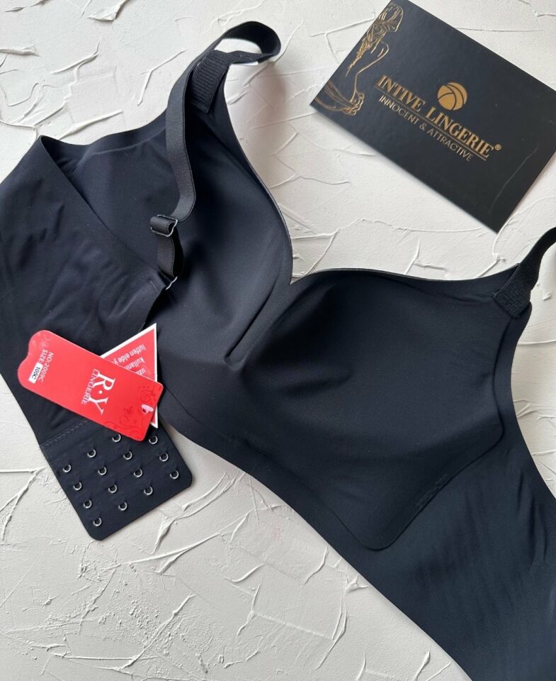 Marie İthal Dikişsiz Balensiz Destekli Toparlayıcı Özellikli Kalın Askılı C Cup Kaliteli Sütyen Siyah - 85C