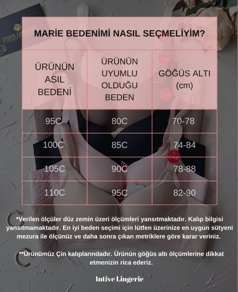 Marie İthal Dikişsiz Balensiz Destekli Toparlayıcı Özellikli Kalın Askılı C Cup Kaliteli Sütyen Bej - 95C
