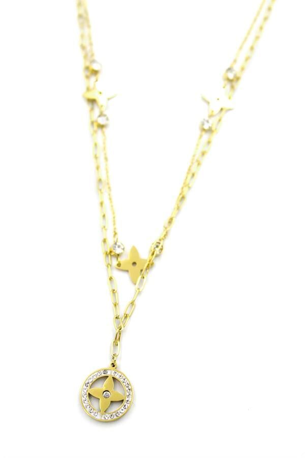 Vc Yonca Kolye - Altın Altın