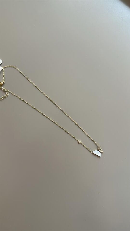 Sedefli Kelebek Kolye - Altın Altın