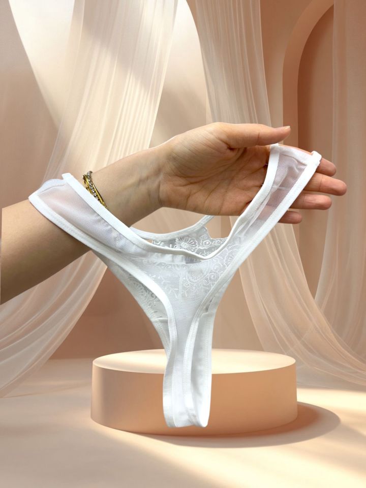 NBB Beyaz Dantelli Straplez Kesim Push-up Tangası Şerit Detaylı Sütyen Takım Beyaz - 85B