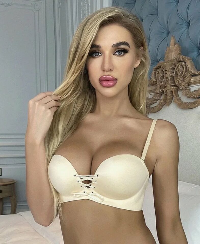 Natasha İthal Balensiz Push-up Lazer Kesim Önden Bağlamalı Rahat Sütyen -8388