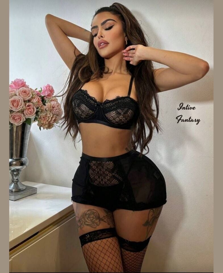 Intive Fantasy Transparan Dantelli Siyah Mini Etekli String Bralet Takım Intive Fantasy Transparan Dantelli Siyah Mini Etekli String Bralet Takım
