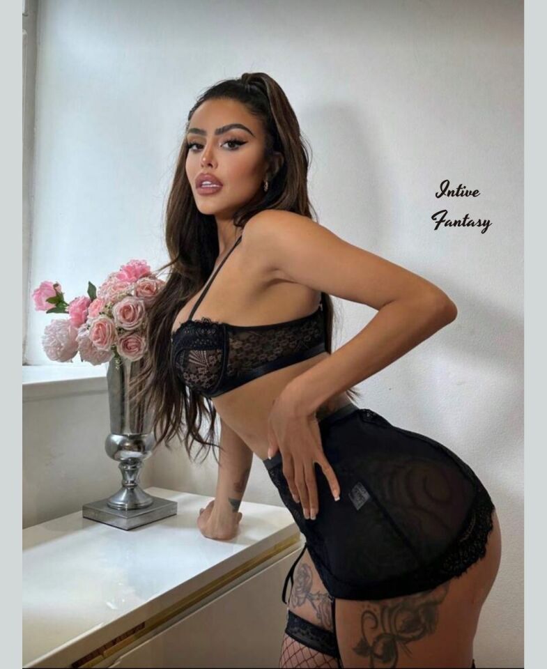 Intive Fantasy Transparan Dantelli Siyah Mini Etekli String Bralet Takım