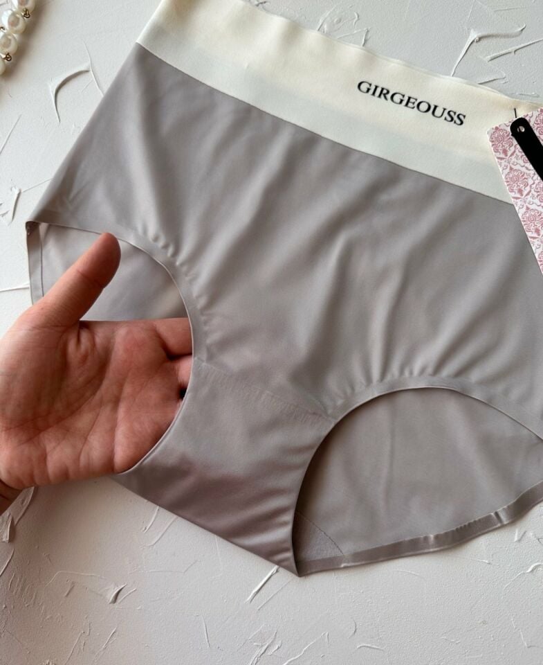 Alina Dikişsiz İz Yapmaz Yüksek Bel Üstün Kalite Beli Yazılı Hafif Slip Vizon - M