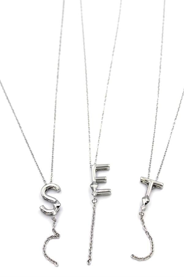 Uzak Şehir Harf Kolye - Gümüş Gümüş