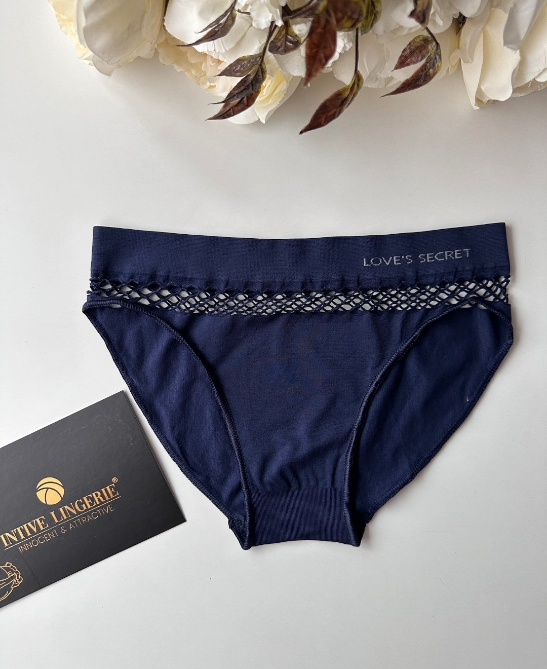Kadın Dikişsiz Antibakteriyel Sportwear Fileli Slip/Bikini (Siyah, Bordo, Kahverengi, Lacivert) Lacivert - M/L