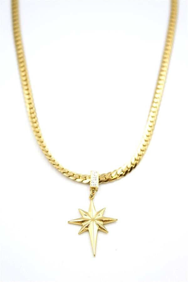 Kutup Yıldızı Zincir Kolye - Altın Altın