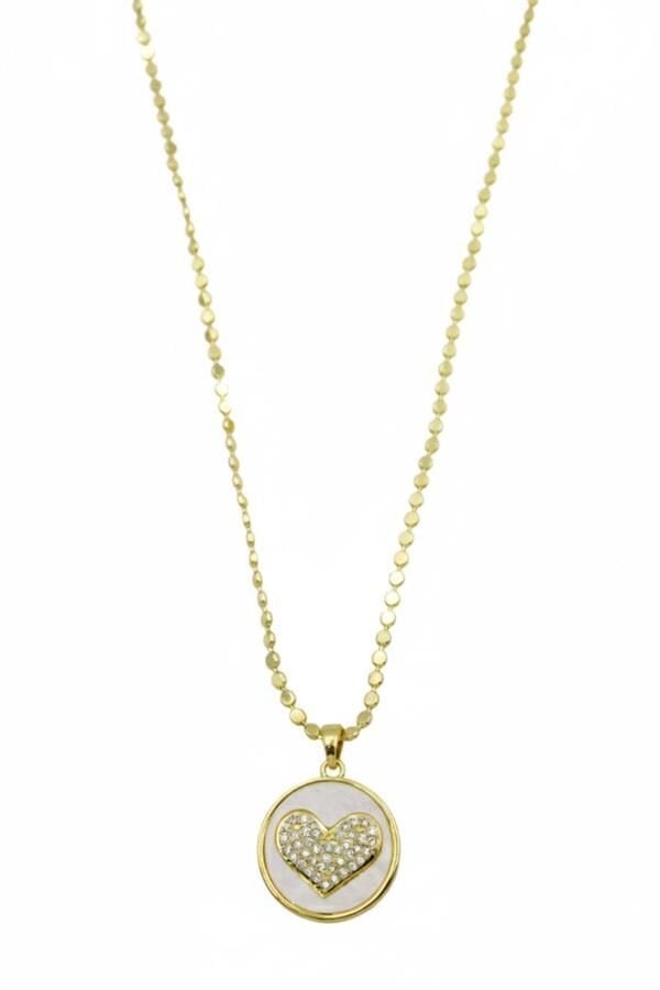 Ezme Zincir Kalp Kolye - Altın Altın