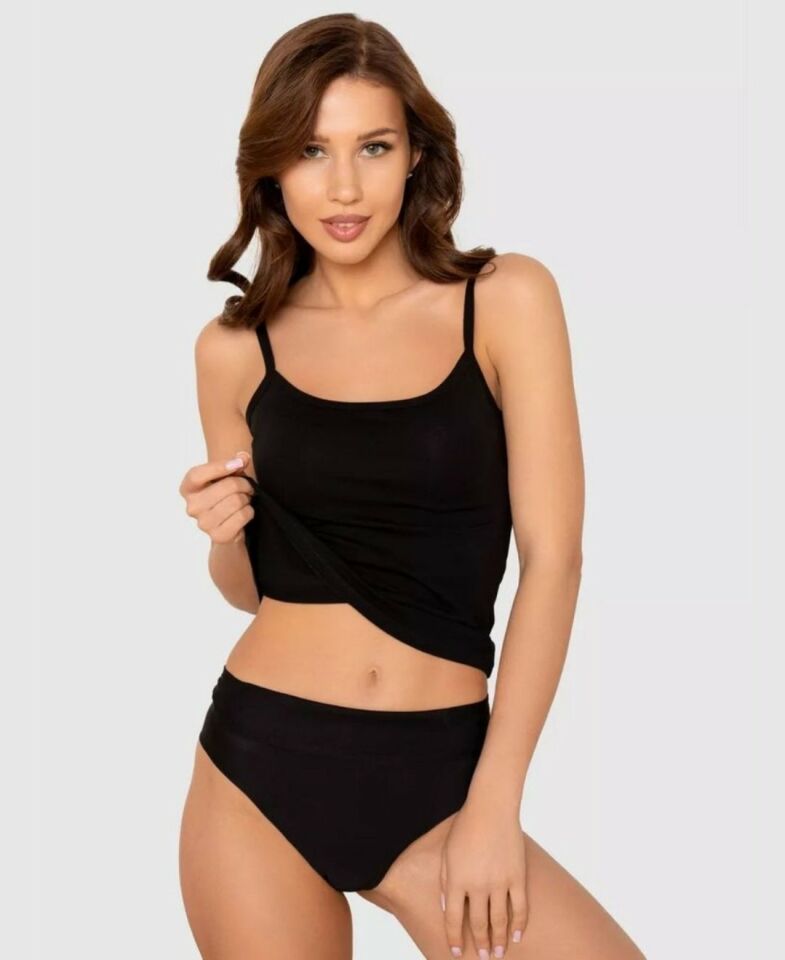 NBB İnce Askılı Basic Likralı Günlük Kullanım  Atlet -663 Siyah - XL