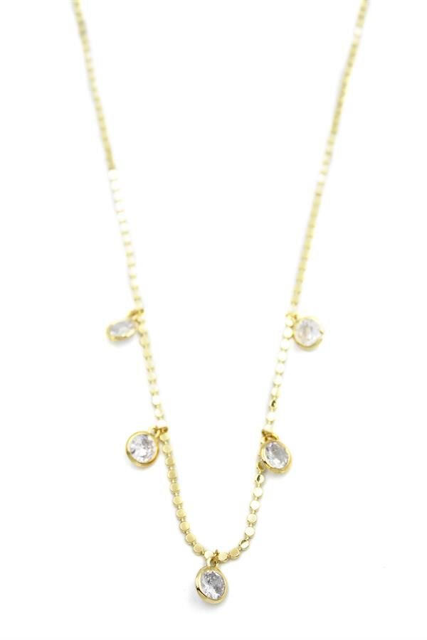 Ezme Zincir Charm Kolye - Altın Altın