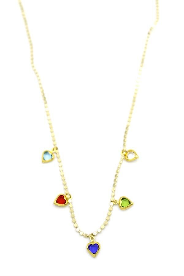 Ezme Zincir Charm Kolye - Altın Altın