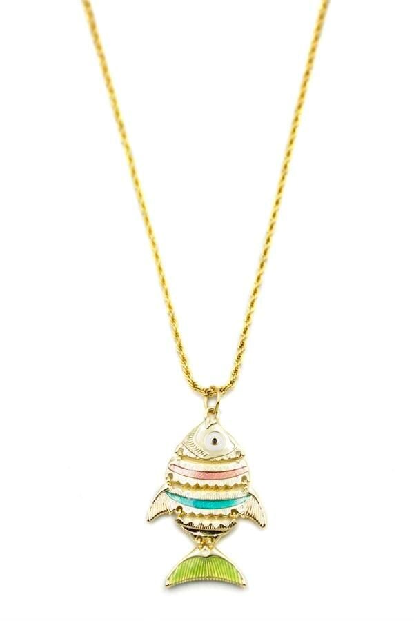 Balık Kolye - Altın Altın