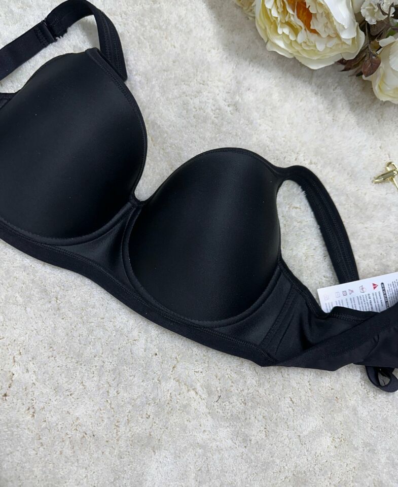 Le Jardin C Cup Balenli Desteksiz Basic Toparlayıcı Sütyen-9720 Siyah - 85C