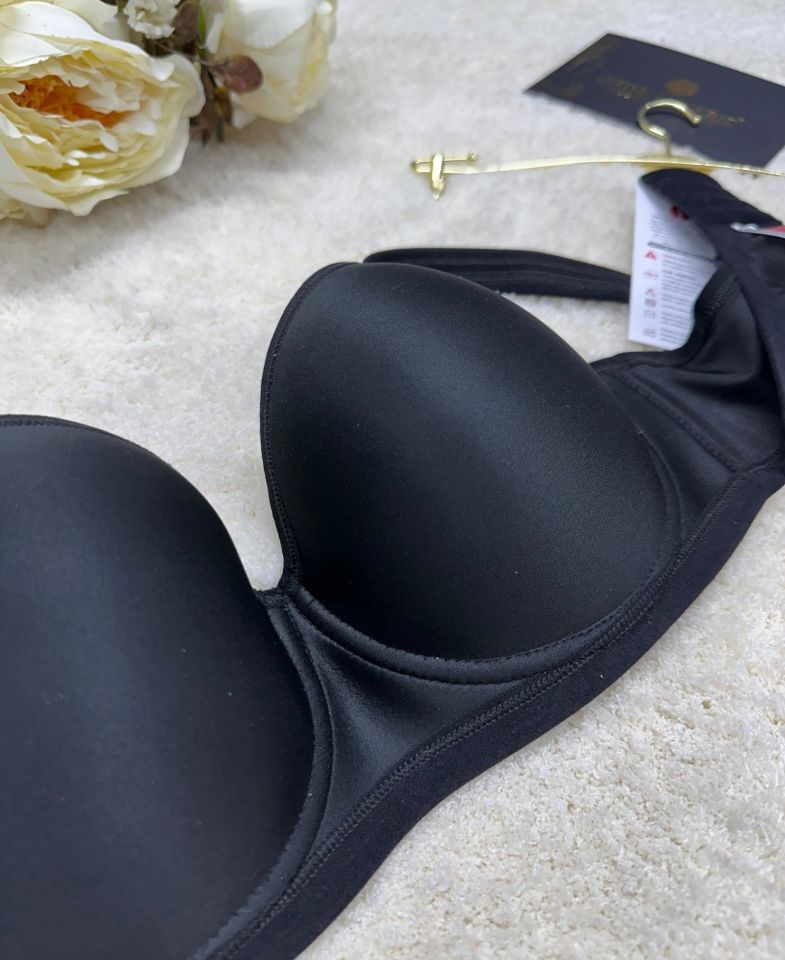 Le Jardin C Cup Balenli Desteksiz Basic Toparlayıcı Sütyen-9720 Siyah - 90C