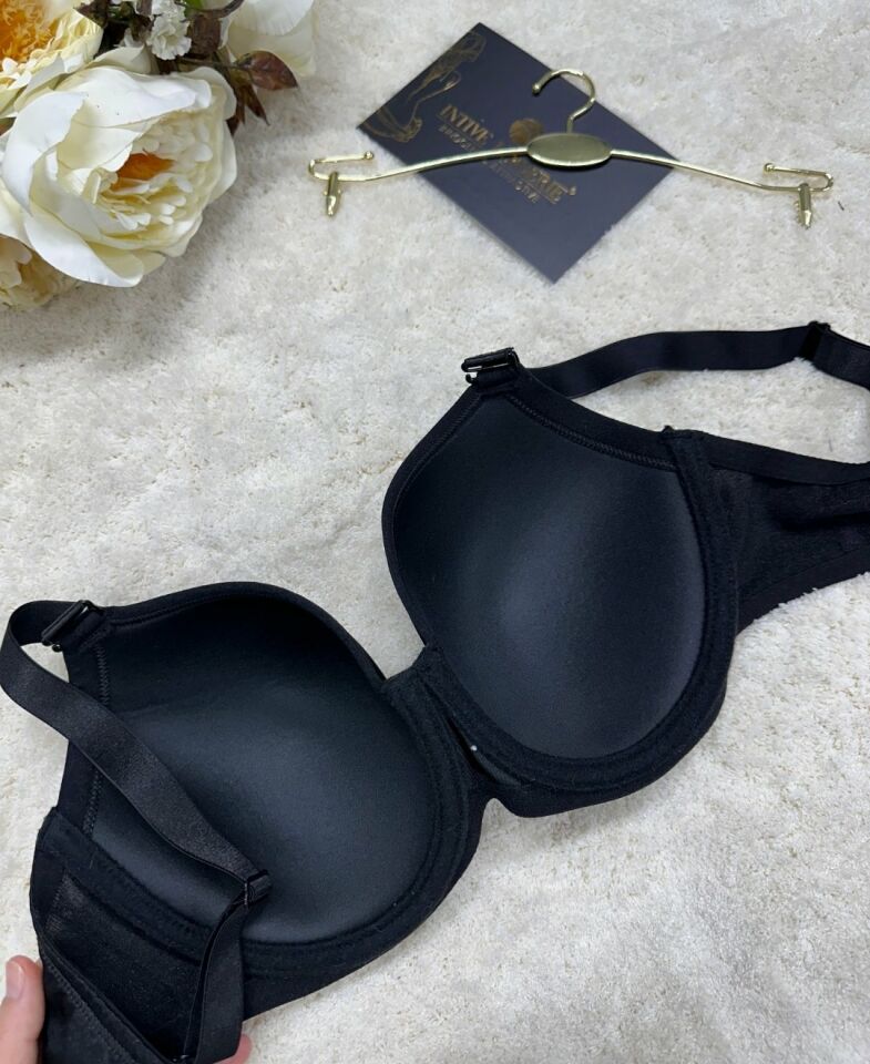 Le Jardin Daphne C Cup Balenli Çıkarılabilir Askılı Toparlayıcı Sütyen-9100 Siyah - 80C