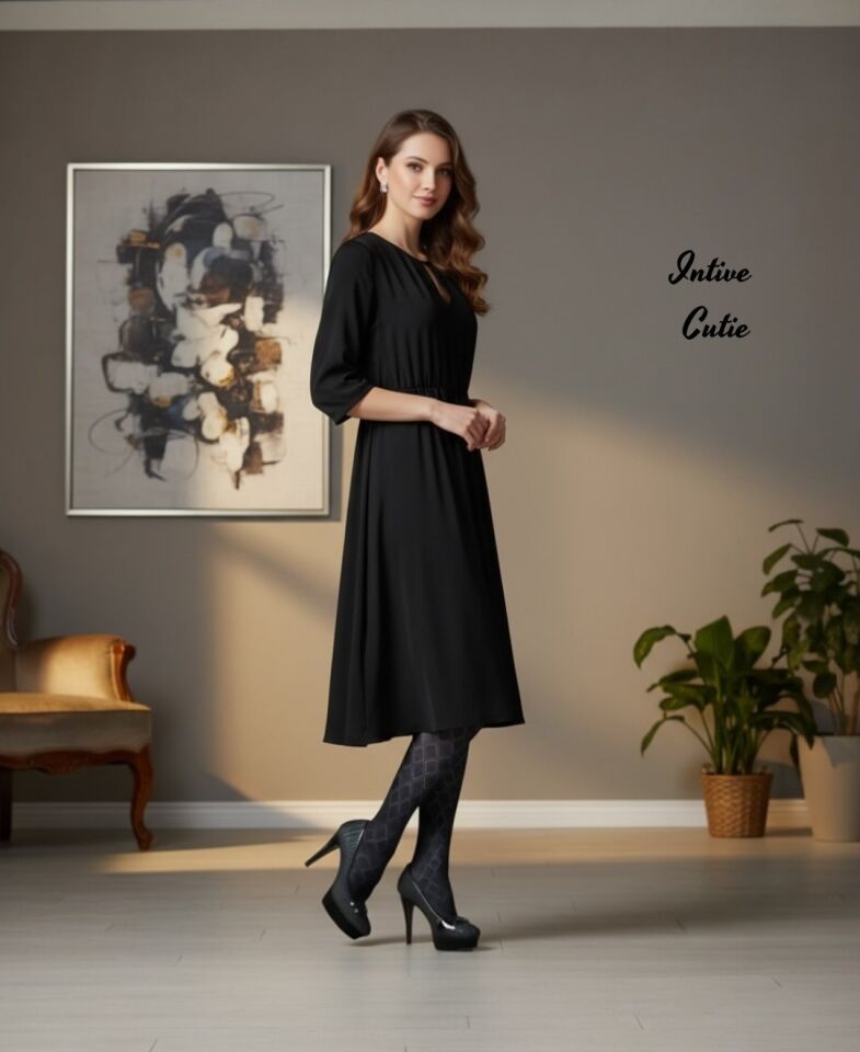 Intive Cutie Star Küçük Baklava Desenli 60 Den Esnek Modern Külotlu Çorap (Kombinlerini Hareketledir!)