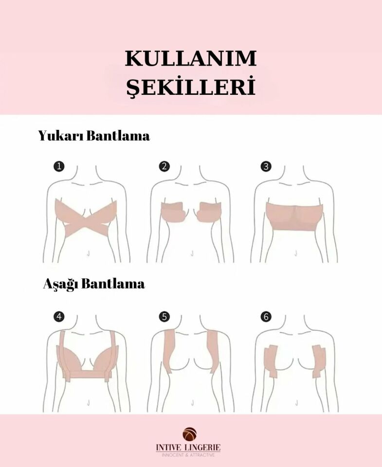 Göğüs Ucu Belli Etmeyen Pamuklu Yapıştırma Meme Kaldırma/Dikleştirme Bandı Ten Rengi - Standart