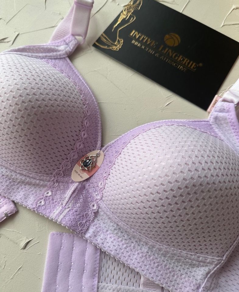 Maria Balensiz Delikli Nefes Alan Aksesuarlı Yandan Destekli Kalın Askılı C Cup Toparlayıcı Sütyen Lila - 80C