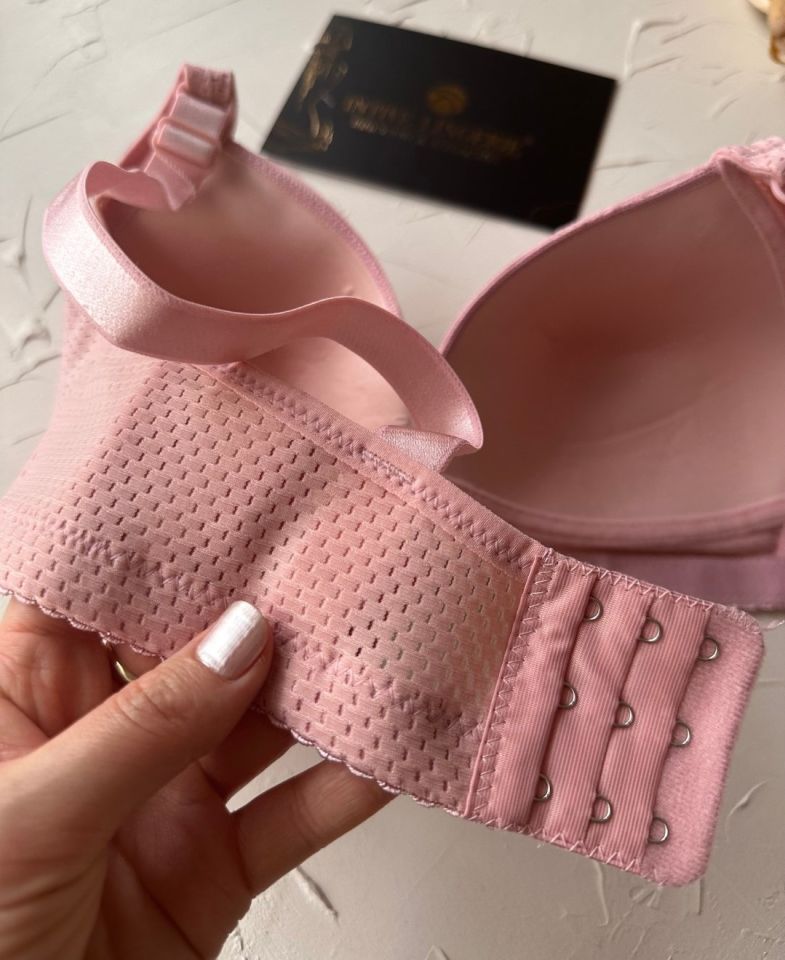 Maria Balensiz Delikli Nefes Alan Aksesuarlı Yandan Destekli Kalın Askılı C Cup Toparlayıcı Sütyen Pembe - 95C