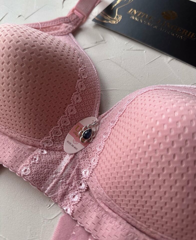 Maria Balensiz Delikli Nefes Alan Aksesuarlı Yandan Destekli Kalın Askılı C Cup Toparlayıcı Sütyen Pembe - 80C