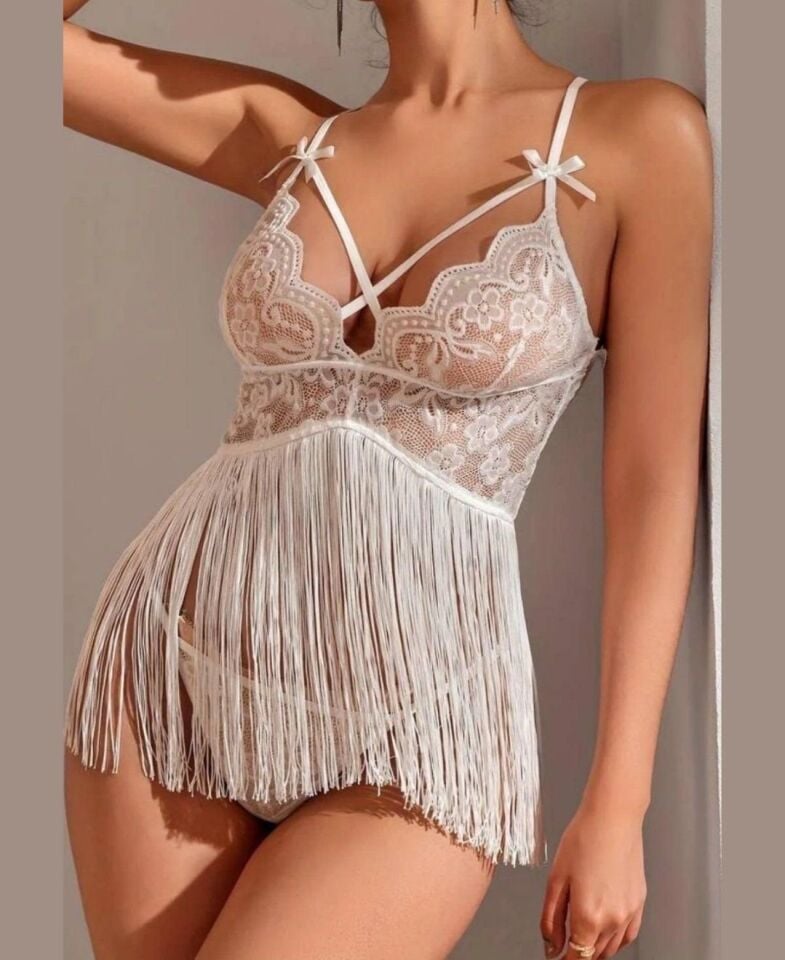 Intive Fantasy Eteği Tamamen Püsküllü Göğsü Dantelli Arkası Çapraz Gecelik Intive Fantasy Eteği Tamamen Püsküllü Göğsü Dantelli Arkası Çapraz Gecelik