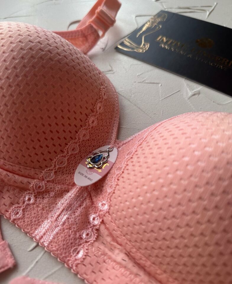 Maria Balensiz Delikli Nefes Alan Aksesuarlı Yandan Destekli Kalın Askılı C Cup Toparlayıcı Sütyen Somon - 80C