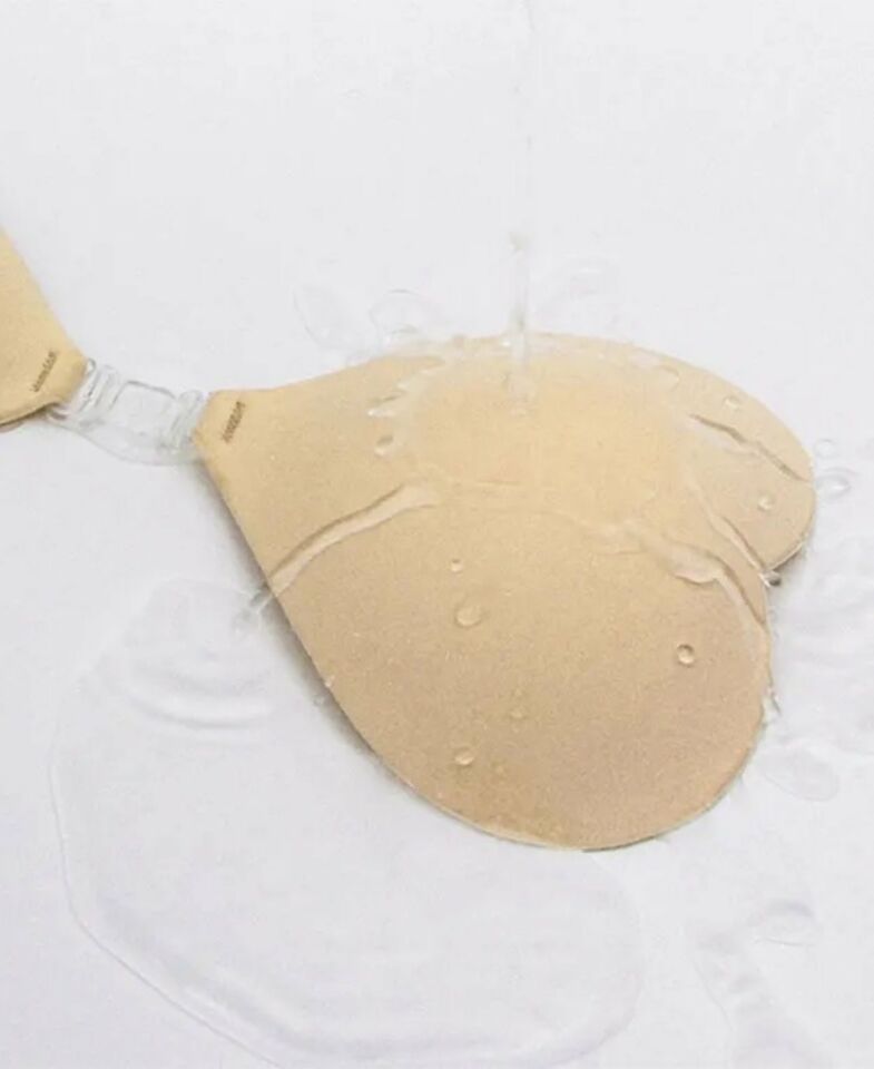 Intive İthal Kalp Kesim Cup Ten Silikon Askısız Dekolte Straplez Sütyen -1306 Ten - S/M