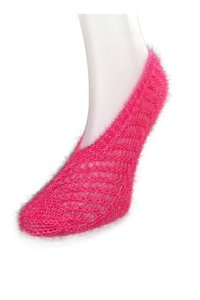 2 Çift Kışlık Şık Kadın Yün Patik Krem Pembe 36-40