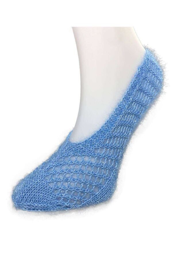 2 Çift Kışlık Şık Kadın Yün Patik Mavi Pembe 36-40