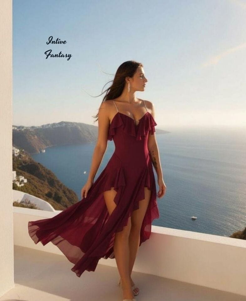 Eliana Asimetrik Yanları Dekolteli Yırtmaçlı Zincir Askılı Göğüs Dekolteli Tül Gecelik - Özel Üretim Eliana Asimetrik Yanları Dekolteli Yırtmaçlı Zincir Askılı Göğüs Dekolteli Tül Gecelik - Özel Üretim