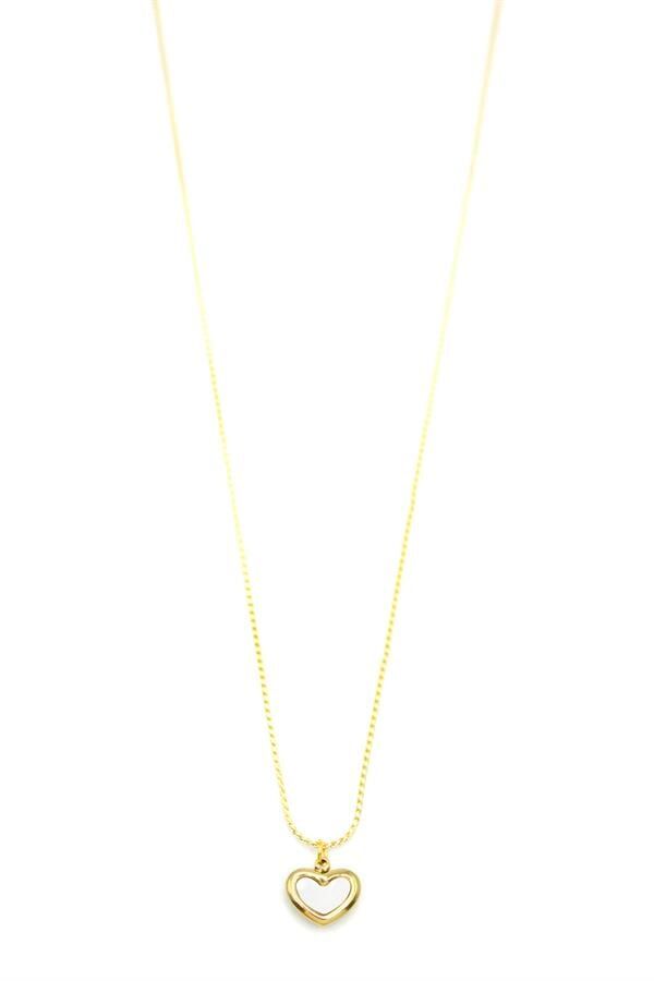 Sedef Kalp Kolye - Altın Altın