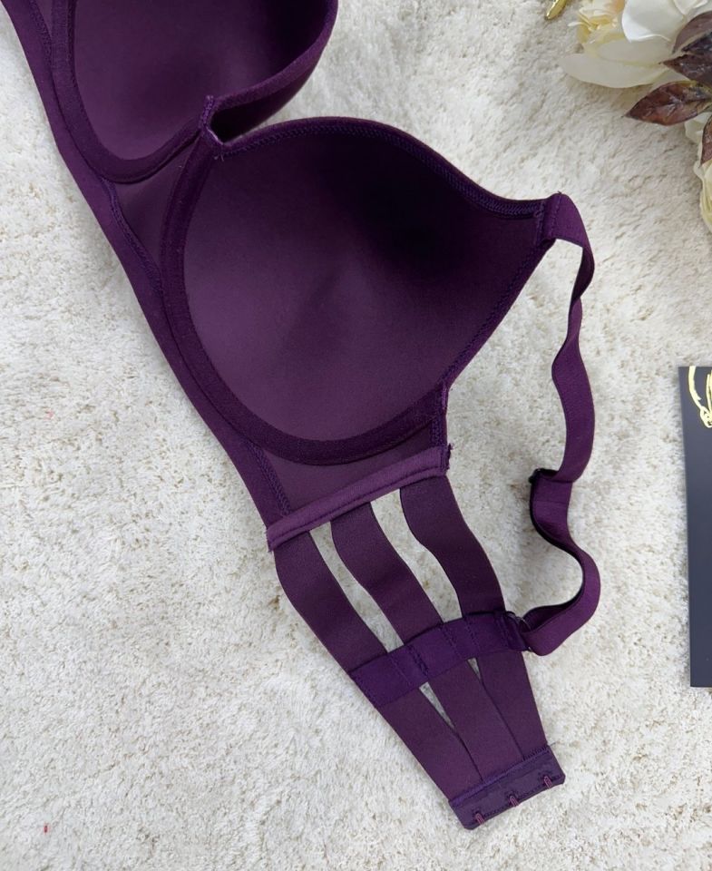 Le Jardin Marilyn Soft Cup Balenli Desteksiz Büyük Beden Sütyen -7015 Mürdüm - 85