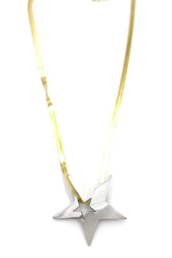 Yıldız Kolye - Gümüş Gümüş