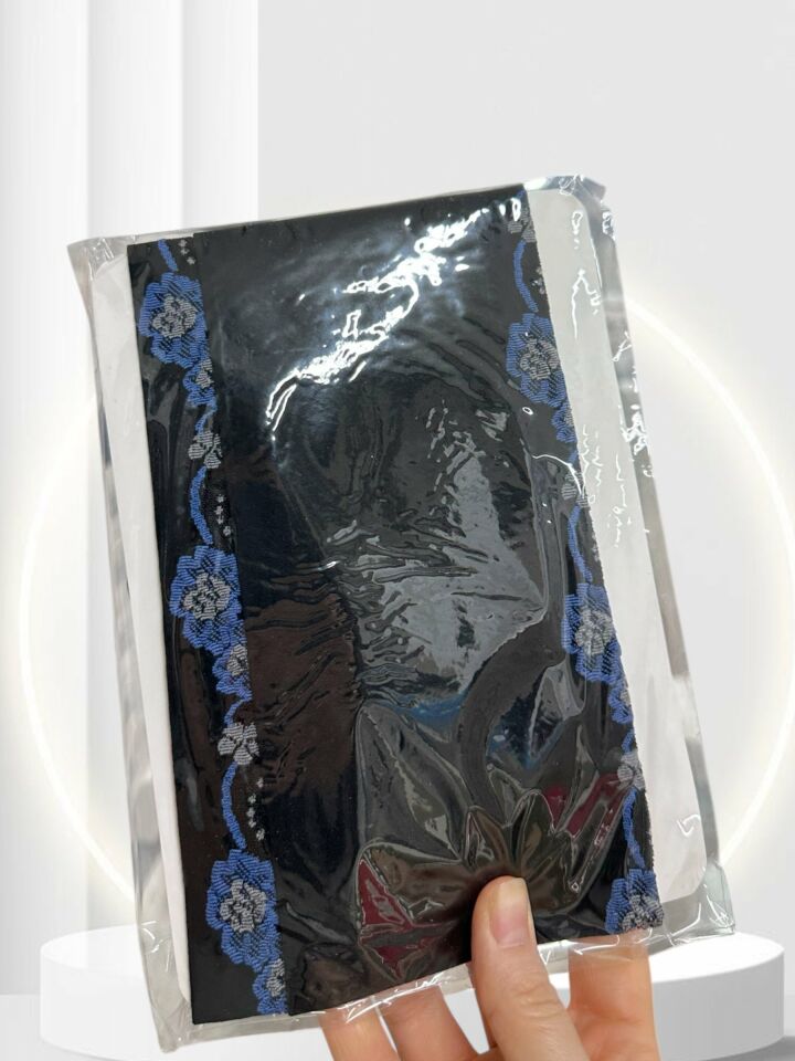 Pierre Cardin Paris Ange 70 Den Siyah Mavi Çiçek Nakışlı Şık Külotlu Çorap Siyah/Mavi - L/XL