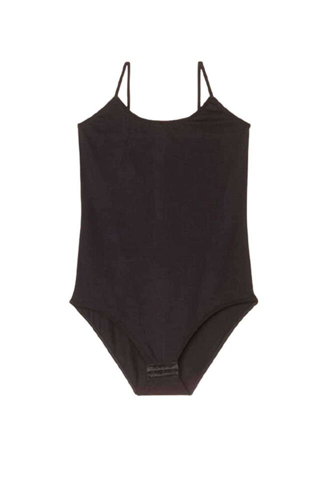 İp Askılı Kadın Çıtçıtlı Body Siyah XL