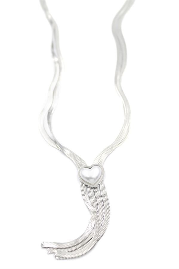 Kalp Kolye - Gümüş Gümüş