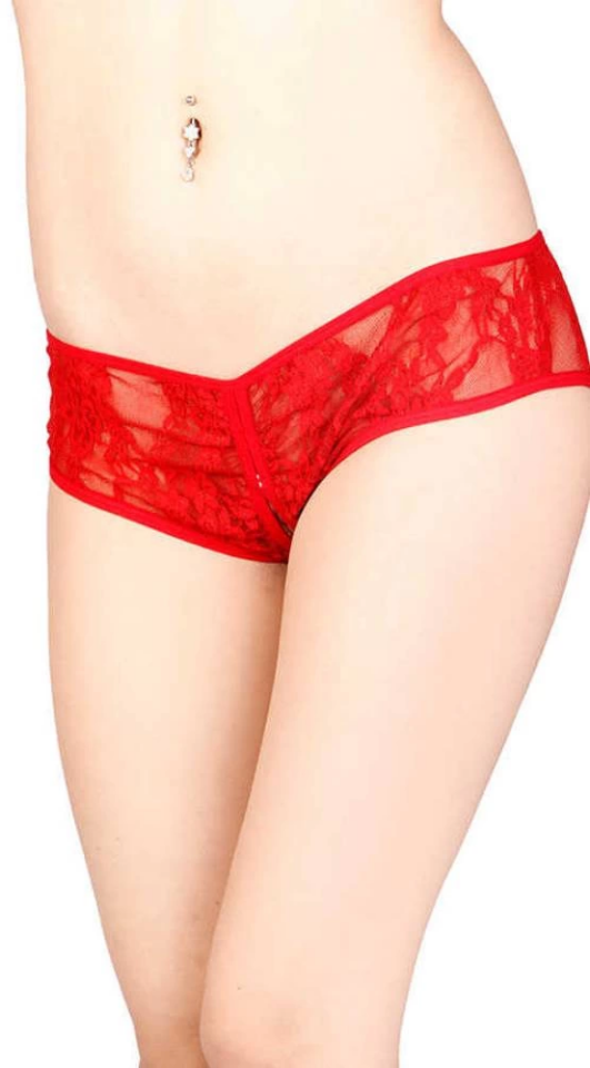 Kırmızı Özel Bölgesi Açık Fantazi Külot TM1161